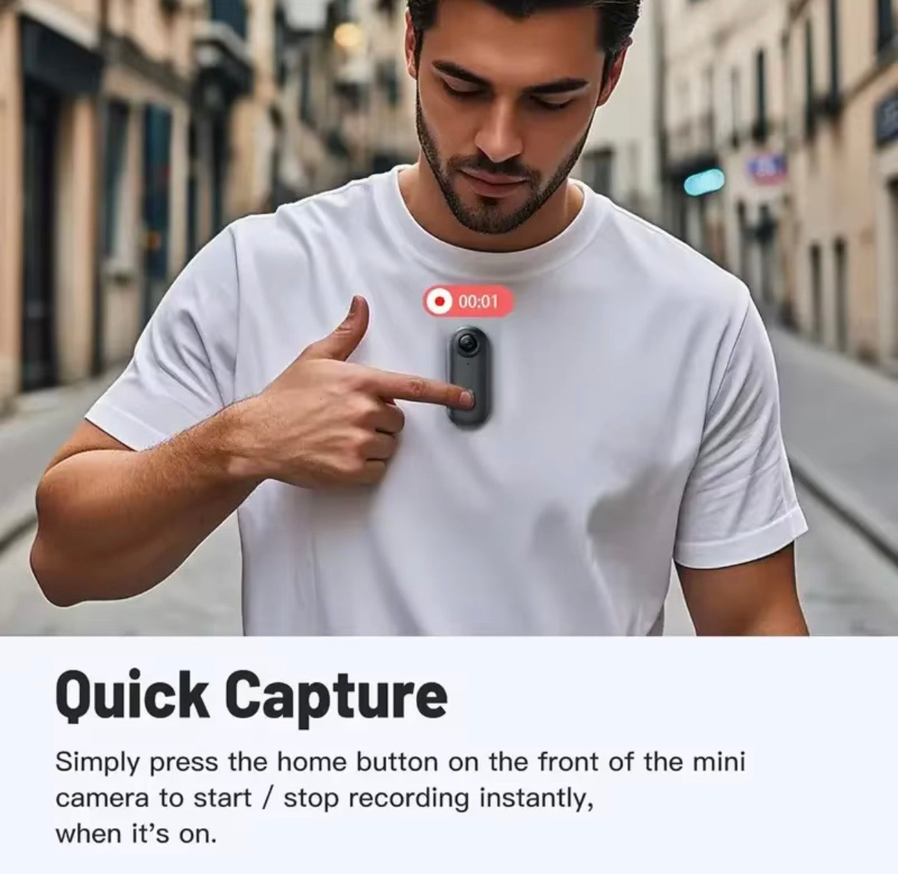 Mini Wi‑Fi POV Action Camera for Motorcycle and Bicycle Rides.