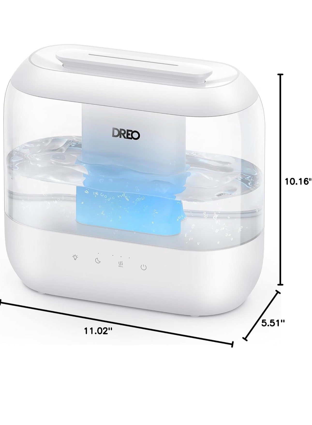 DREO 4L Humidifiers for Bedroom, 36H Runtime, 28 dB Quiet, HM311
Easy to Refill & Clean, BPA-Free, Nightlight, Supersized Air Humidifiers for Large Room, Baby Nurseries, Plants, Indoor