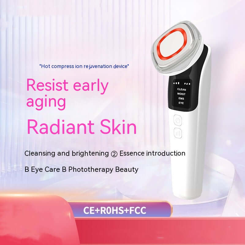 facial massage instrument for home use - hot compress skin rejuvenation device for radiant skin.