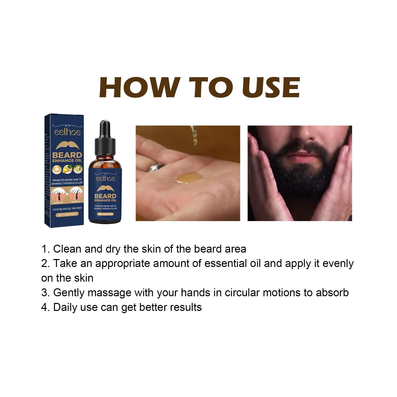 Beard Care Oil - Strengthen And Nourish Beard Roots  Moisturizing And Shine-Enhancing Beard Growth Serum For Men Hair Care Hydrating