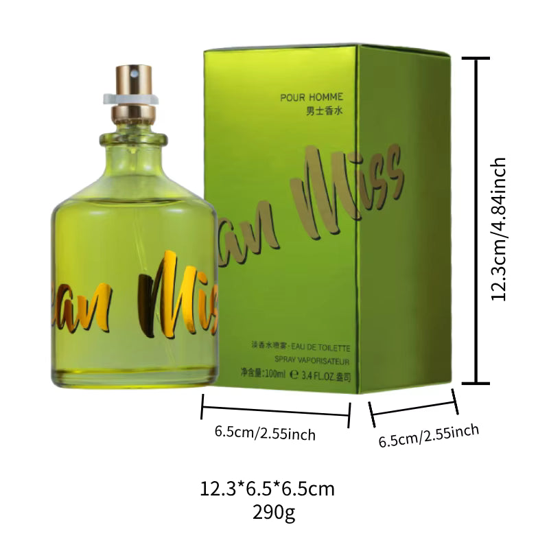 100ml bottle of long-lasting oriental fragrance for men in green packaging, ideal for special occasions.
