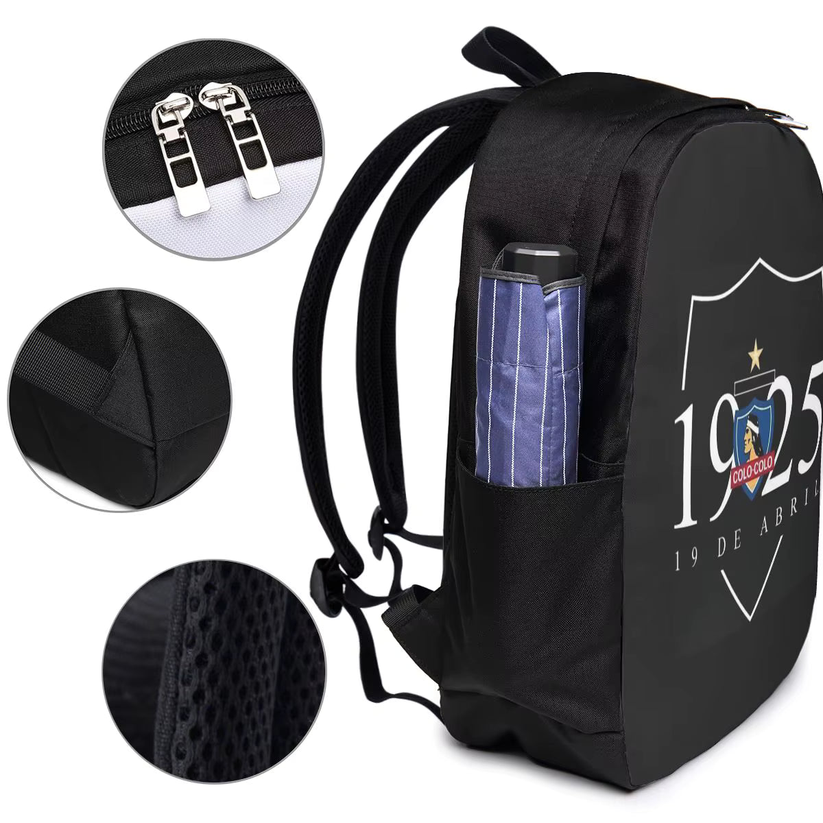 CSD COLO COLO college student laptop backpack with multiple pockets and zipper details.