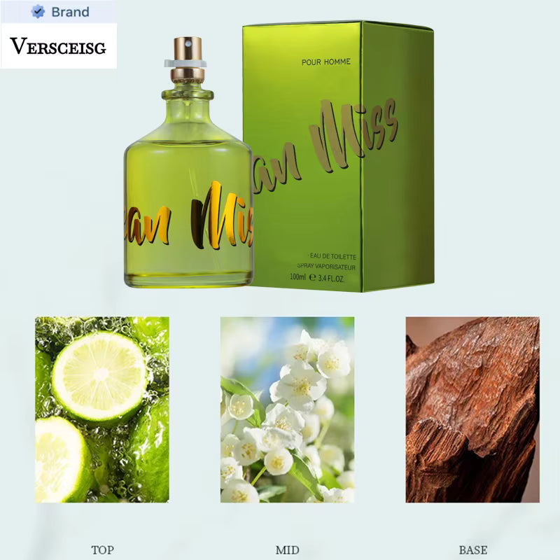 100ml/3.4FL-OZ long-lasting oriental fragrance for men in a green bottle with floral notes, suitable for special occasions.